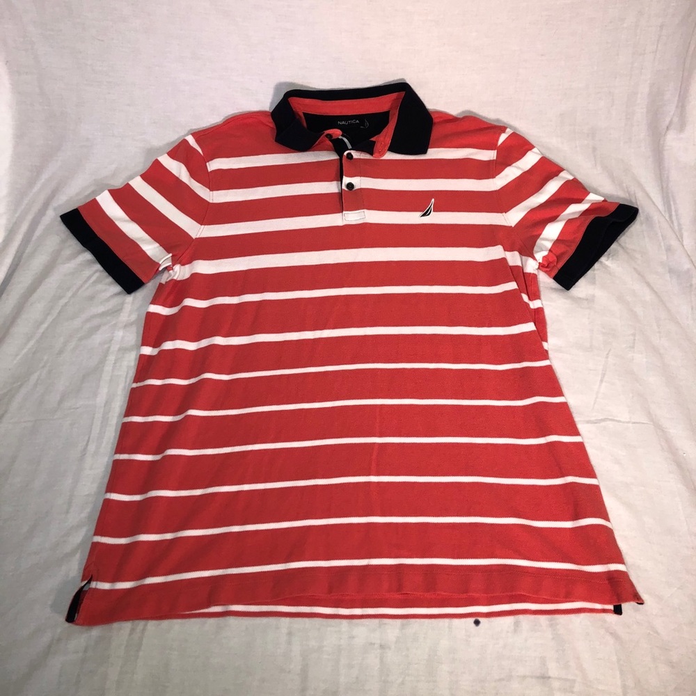 Men’s Nautica Striped Polo Shirt Size XL - Picture 1 of 4
